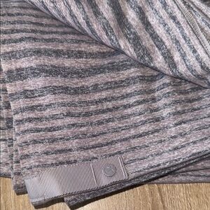 Lululemon Athletica scarf infinity snap Striped Knit NEW heathered